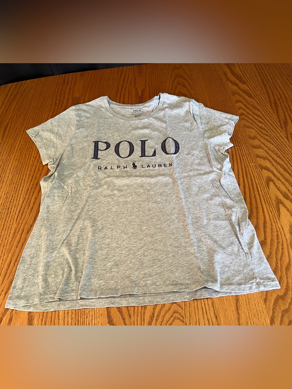 Women’s Polo by Ralph Lauren Light Gray Logo Tee XL